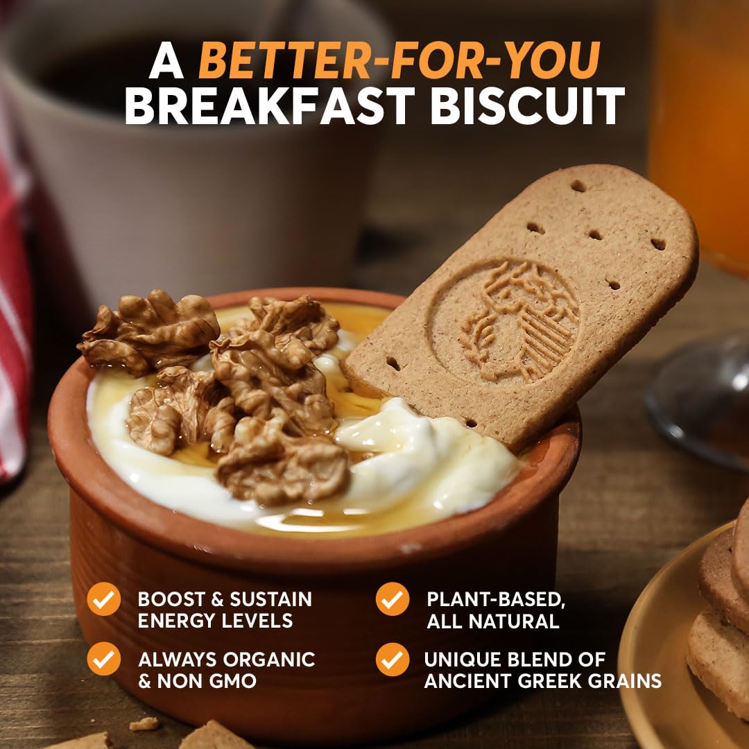 Olyra Organic Breakfast Biscuits - Variety Pack - Healthy Snacks for mature-themeds - Office Snacks - Healthy Cookies - High Fiber Snack - Natural Energy Breakfast Biscuit 24 Packs