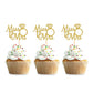 36Pcs Miss To Mrs Gold Cupcake Toppers Wedding Bridal Shower Engagement Party Decoration Picks
