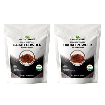Mayans Secret - Raw Cacao Powder Organic Unsweetened Non-Gmo, Keto, Vegan, Gluten-Free | Rich Dark Cocoa Powder For Hot Chocolat