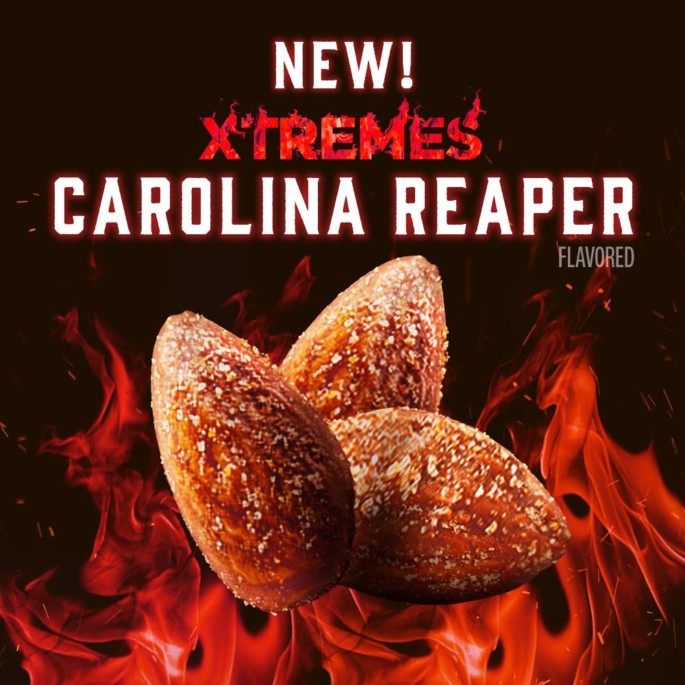 Blue Diamond Almonds XTREMES Carolina Reaper Snack Nuts, 6 Oz Resealable Can, Pack of 1