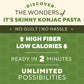 Its Skinny Angel Hair - Healthy, Low-Carb, Low Calorie Konjac Pasta - Fully Cooked and Ready to Eat Shirataki Noodles - Keto, Gl