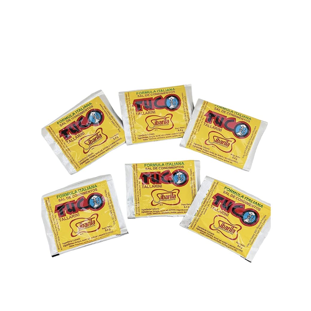 Sibarita Tuco Tallarini - Spaghetti Seasoning Sazonador Peruano - 6 packets of 8.4g/0.3oz