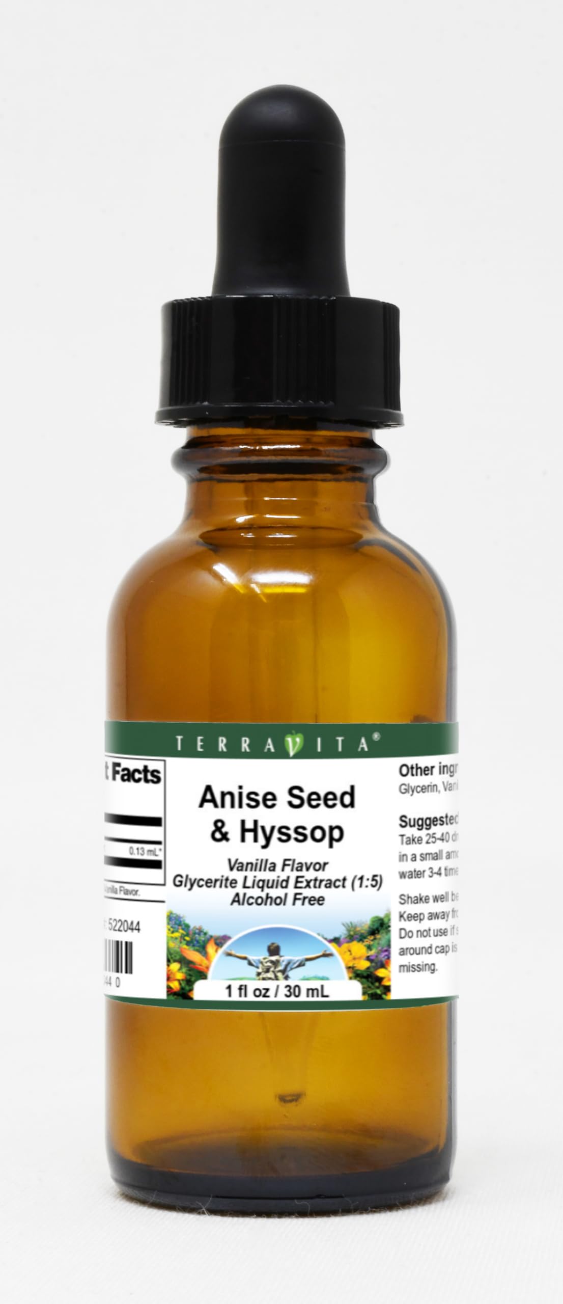 Anise Seed & Hyssop Glycerite Liquid Extract (1:5) - Vanilla Flavored (1 oz, ZIN: 522044)