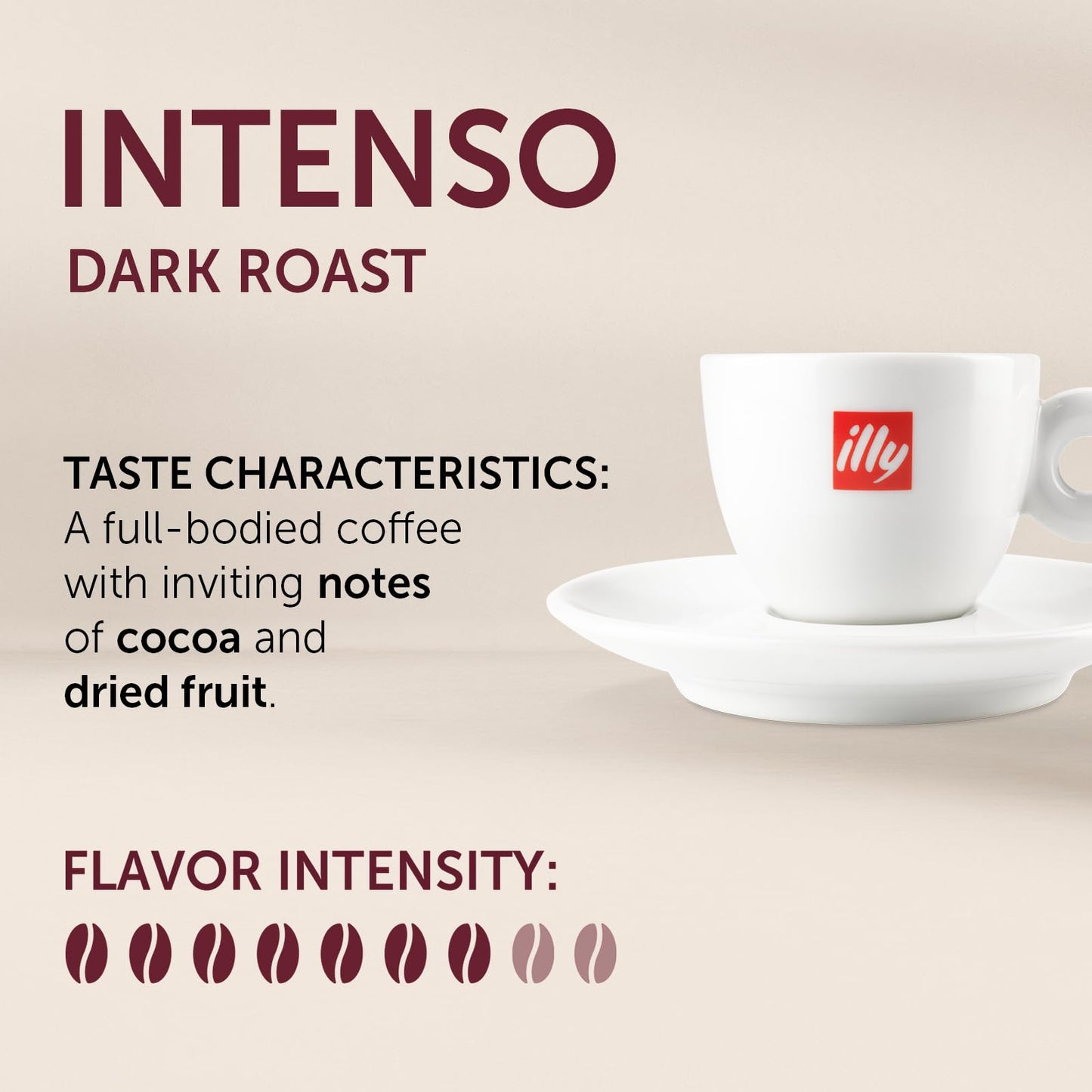 Illy Espresso Compatible Capsules - Single-Serve Coffee Capsules & Pods - Intenso Dark Roast - Notes Of Cocoa & Dried Fruit Coffee Pods - For Nespresso Coffee Machines – 10 Count