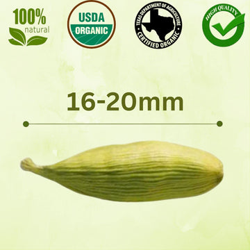 Spicy Organic Jumbo Size Green Cardamom Pods - 8 Oz - 100% Pure Usda Organic - Non-Gmo, Gluten-Free - Comes In A Resealable Pack