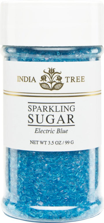 India Tree Electric Blue Sparkling Sugar, 3-1/2 oz.