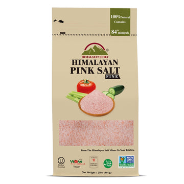 Himalayan Chef Pink Himalayan Salt, Fine Grain, 2 Pound (Pack of 2), Coarse Grain