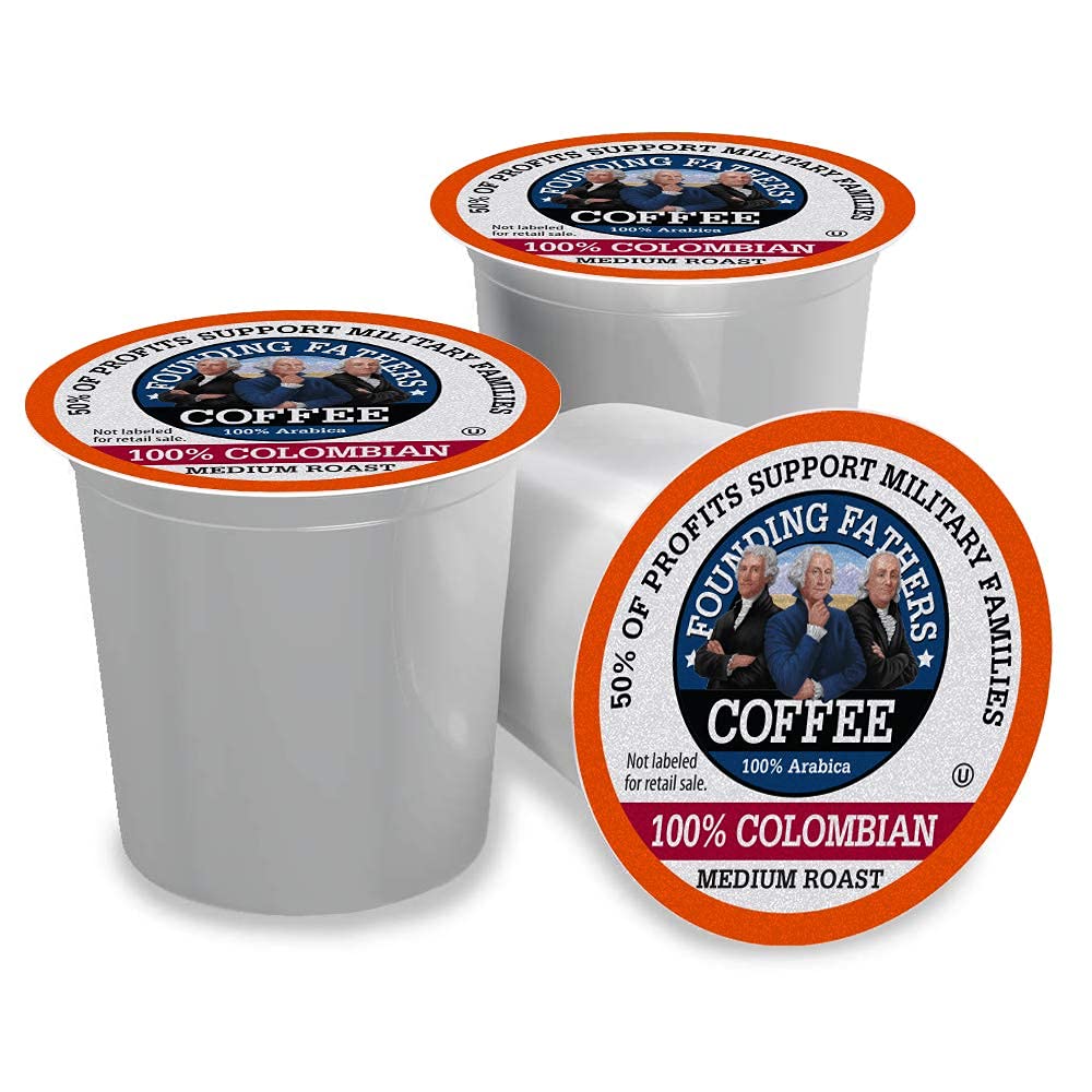 Founding Fathers Coffee, Colombian Single Serve 80 Count (Compatible With Keurig 2.0)