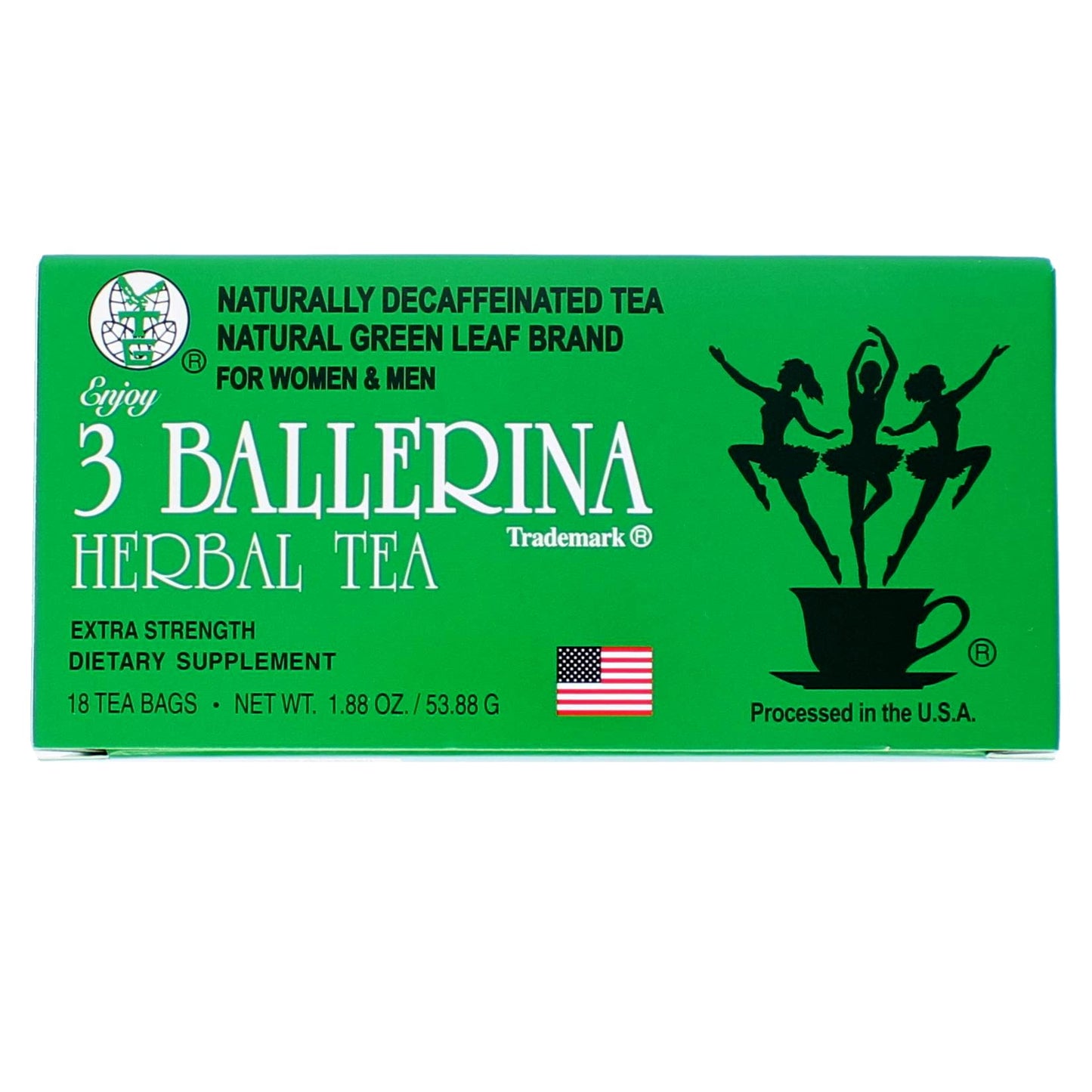 3 Ballerina Extra Strength Tea Drink - Herbal Weight Loss & Detox - 20 Tea Bags