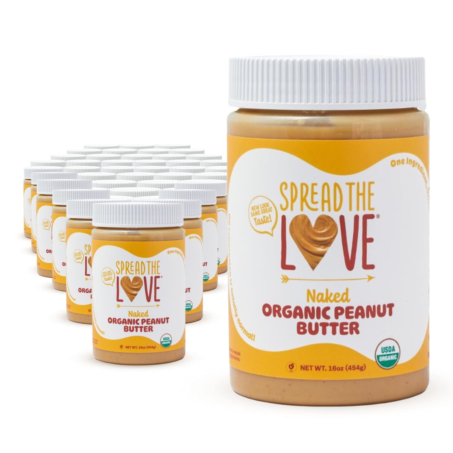 Spread The Love Organic Peanut Butter, Creamy, Vegan, Gluten-Free, 40-Pack