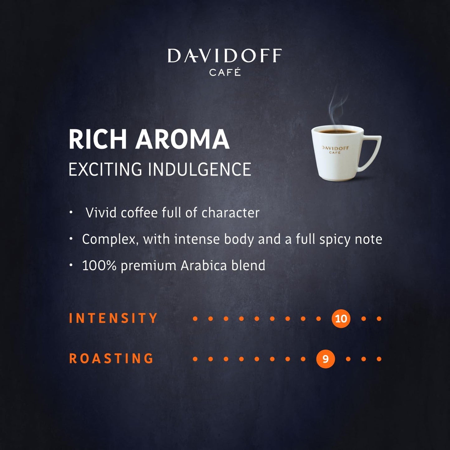Davidoff Instant Coffee Quartet - Rich Aroma, Fine Aroma, Espresso 57 And Crema Intense Bundle - 100% Arabica Beans - Rich Spice
