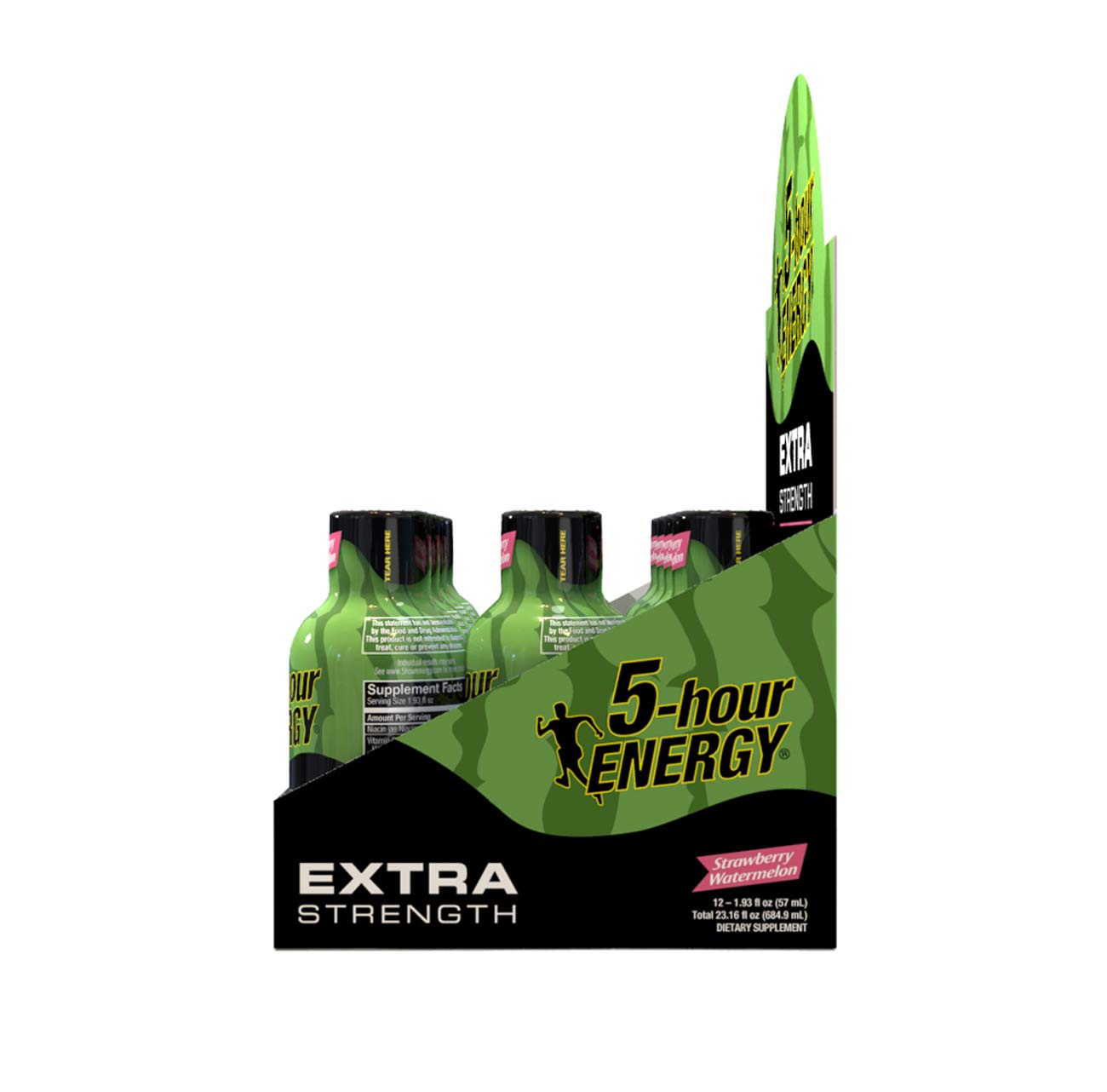 5-hour ENERGY Shot Extra Strength Strawberry Watermelon 1.93 Fl Oz (Pack of 12)