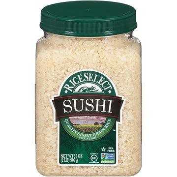 Riceselect Sushi Rice, Short Grain Sticky Rice, Poke Rice, Gluten-Free, Non-Gmo, 32 Oz (Pack Of 4 Jars)