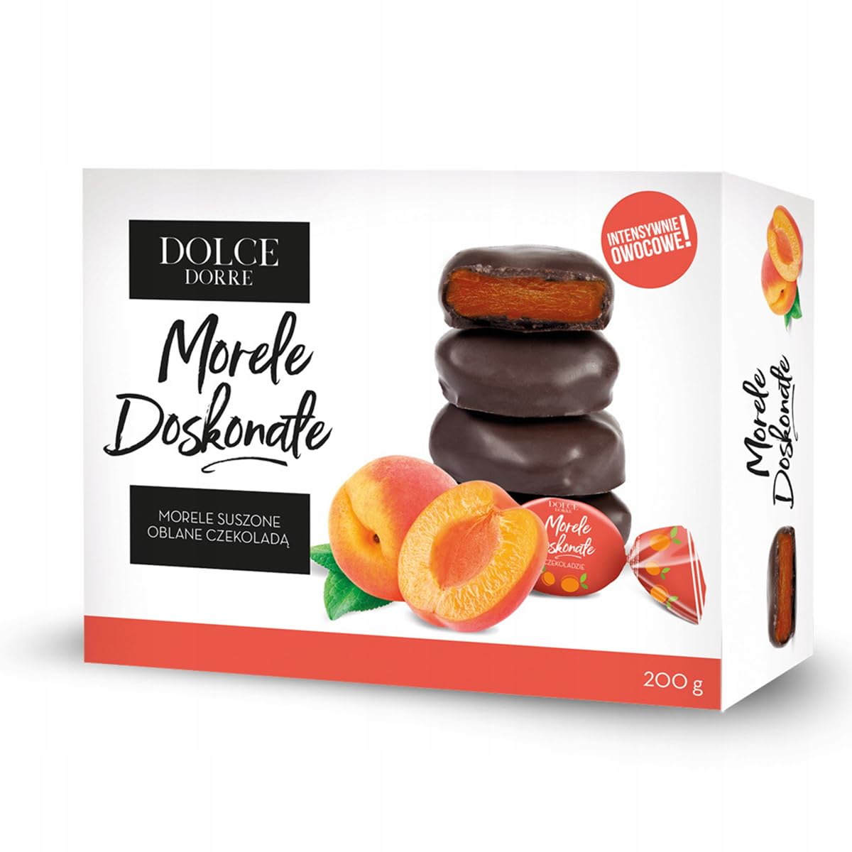 Mateo Organic Dried Apricot Natural Sweetness- Dark Chocolate Covered Apricots With Nuts For Rich Flavor& Texture- Chunky 200G Apricots Dried Fruit Snack Ideal For Coffee  Parties & Everyday Enjoyment