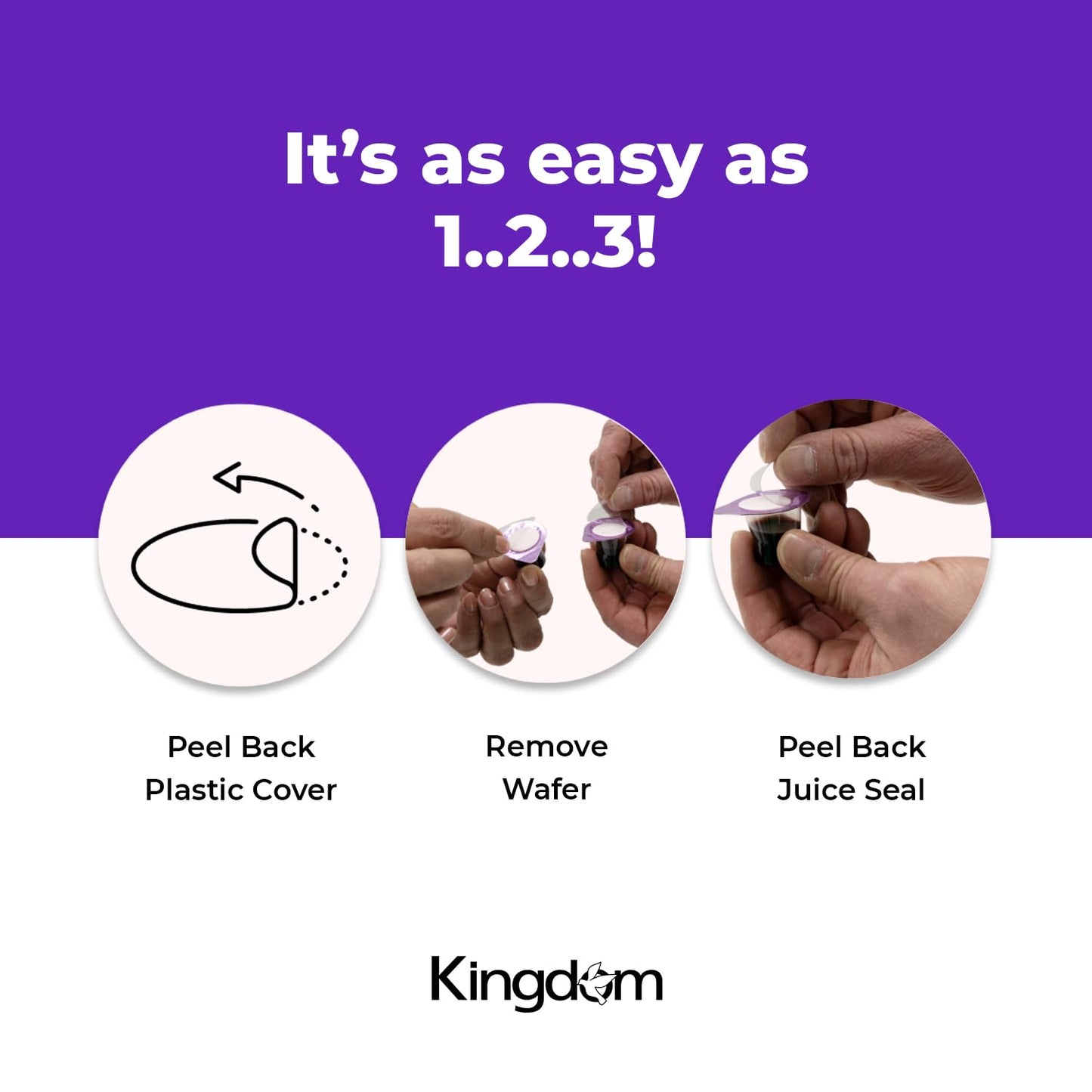 Kingdom Easy Open Prefilled Communion Cup With Wafers(500Ct) Sealed In A Single-Serving Container With One-Year Shelf Life, Perf