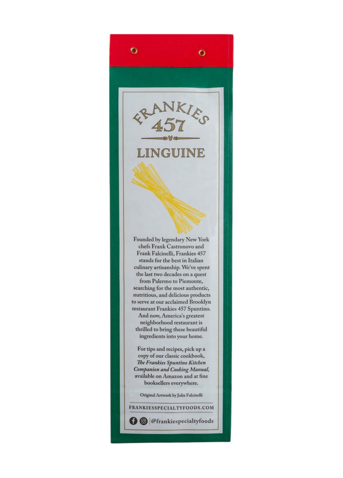 Frankies 457 Artisanal Linguine Pasta - Authentic enhanced Italian Handcrafted Pasta - Imported from Italy - NON GMO Verified - USDA Organic Certified - 16 Ounce (1 LB)