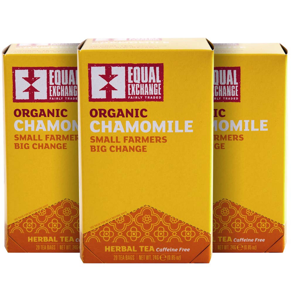 Equal Exchange Organic Caffeine Free Chamomile Tea - 20 Count (Pack of 3) - Model 13311