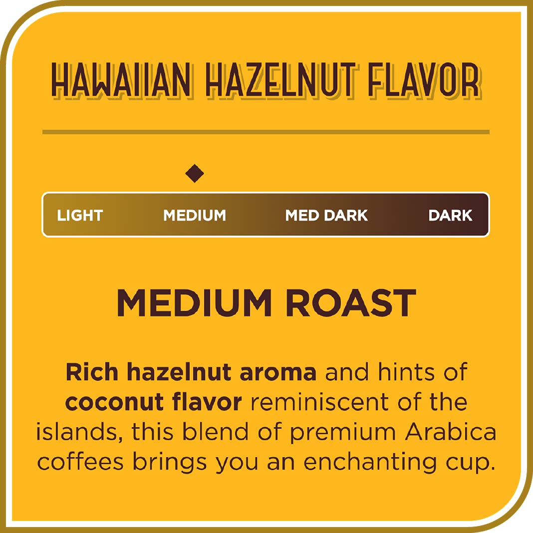 Don Francisco'S Hawaiian Hazelnut Flavored Medium Roast Coffee Pods - 55 Count - Recyclable Single-Serve Coffee Pods, Compatible
