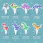 48 Pieces Dinosaur Cupcake Toppers And Wrappers, Cartoon Dino For Boys Girls Kids Birthday Party Baby Shower Jurassic Park Theme