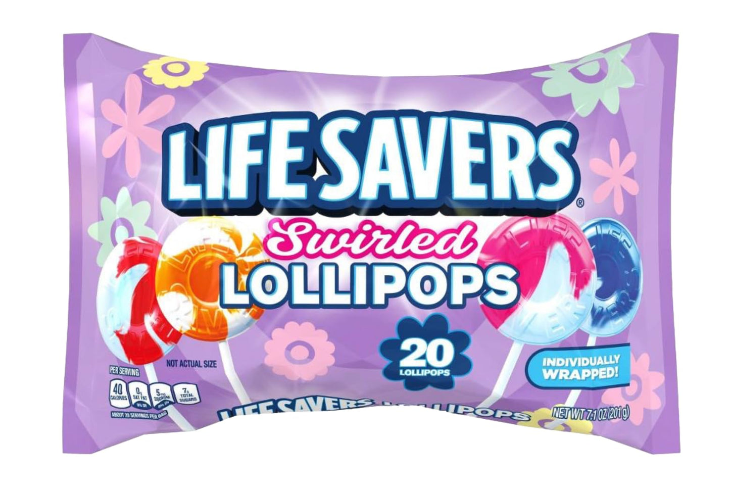Lifesavers Swirl Lollipops 20 Individually Wrapped Lifesaver Swirl Lollipops | Peeps Marshmallow Flavored Lollipop Rings 1.41 Oz