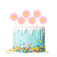 36 Pieces Daisy Cupcake Toppers Pink Daisy Cake Decorations Chrysanthemum Cupcake Toppers, Spring Daisy Flower Cake Picks For Su