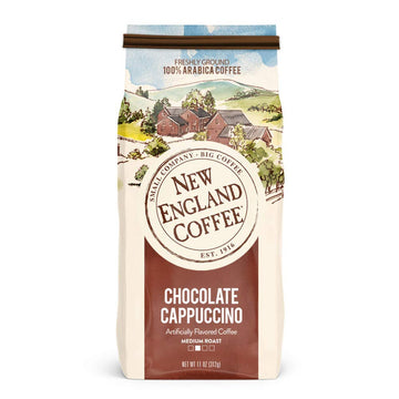 New England Coffee Chocolate Cappuccino Medium Roast Ground Coffee, 11Oz Bag (Pack Of 1)