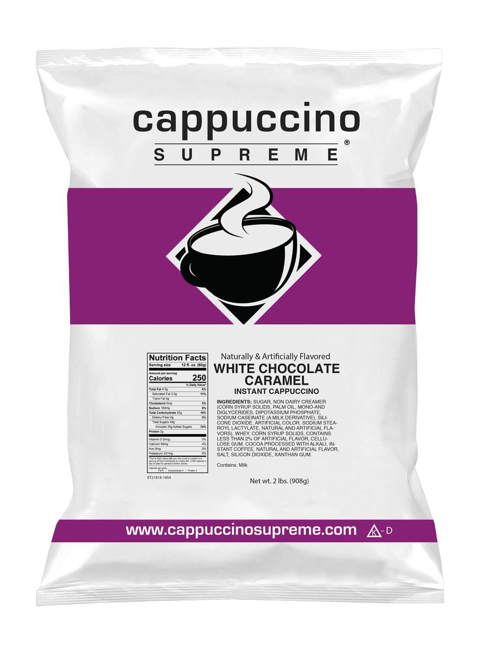Cappuccino Supreme 2 Lb Bag White Chocolate Caramel Cappuccino Mix