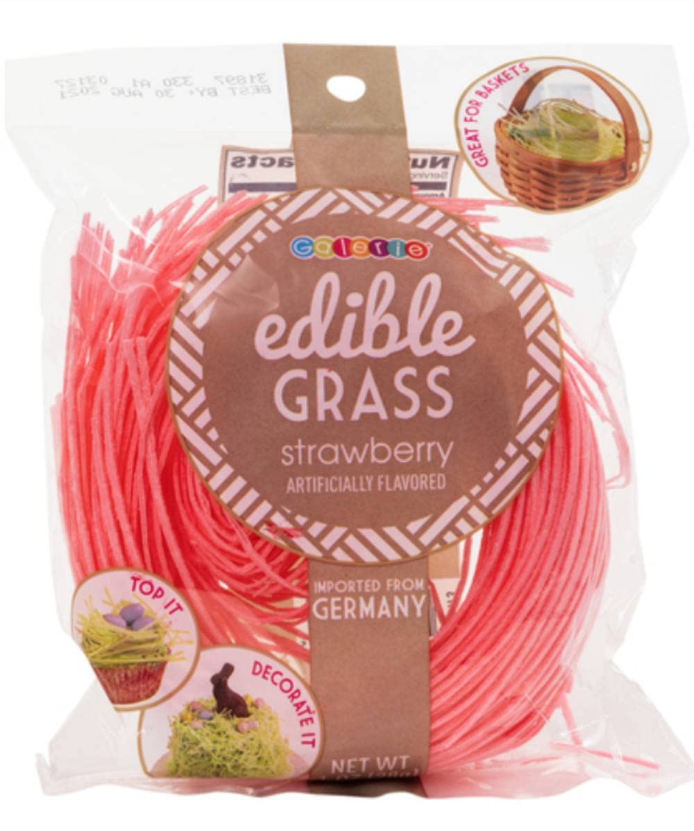 Grandys Candys Edible Easter Grass Bundle - Green Apple, Blueberry, Strawberry - 1 Count