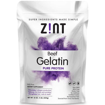 Zint Grass-Fed Beef Gelatin Protein Powder Pouch  16 Ounce