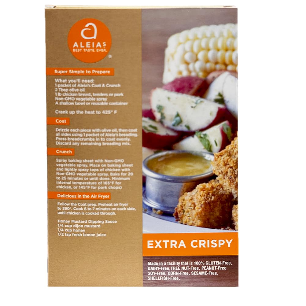 Aleia'S Best. Taste. Ever. Extra Crispy Coat & Crunch - 4.5Oz/3 Pack - Crispy Breading For Poultry, Meat, Seafood, Vegetables -