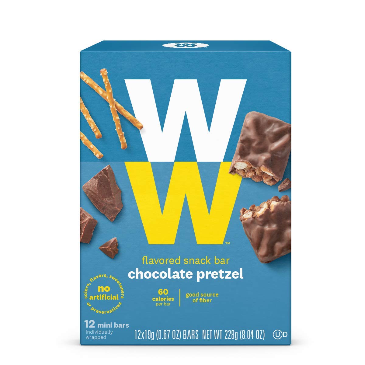 Ww Chocolate Pretzel Mini Bar - Snack Bar, 2 Smartpoints - 1 Box (12 Count Total) - Weight Watchers Reimagined