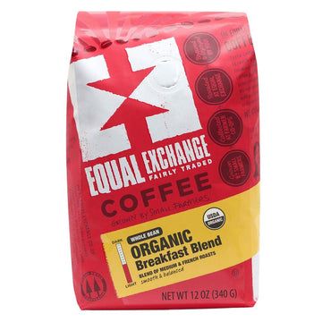 Equal Exchange Organic Whole Bean Coffee, Breakfast Blend, 12 Ounce (Pack Of 1)