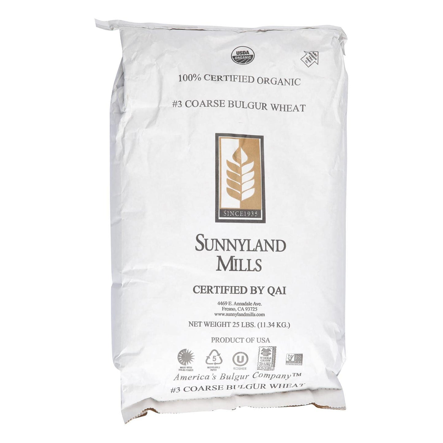 Bulk Grains Organic Coarse Ground Bulgur, 1 lb (16 Ounces), Case of 25