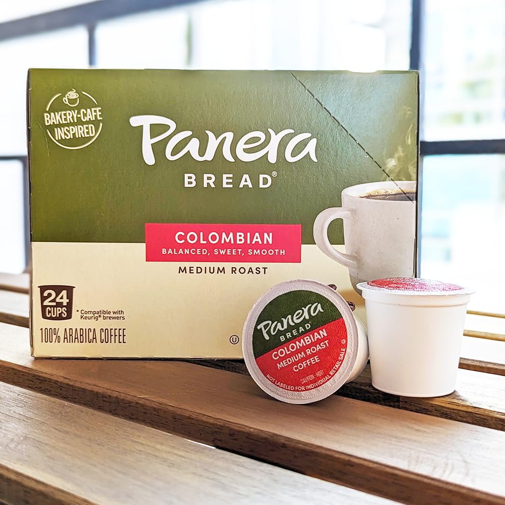 Panera Bread Colombian Medium Roast Coffee, Single Serve 96 Count Pods (4 Packs Of 24)