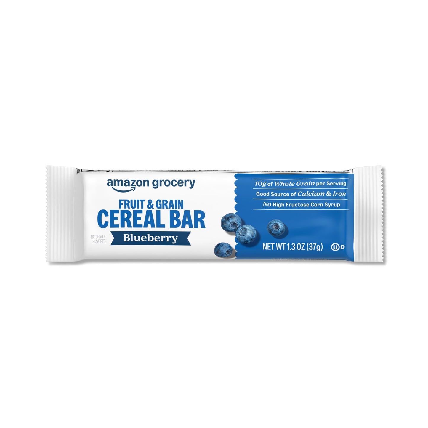 large online retailer Grocery Blueberry Fruit & Grain Cereal Bars, 8 Count, 1.3 Oz, Blue Packaging