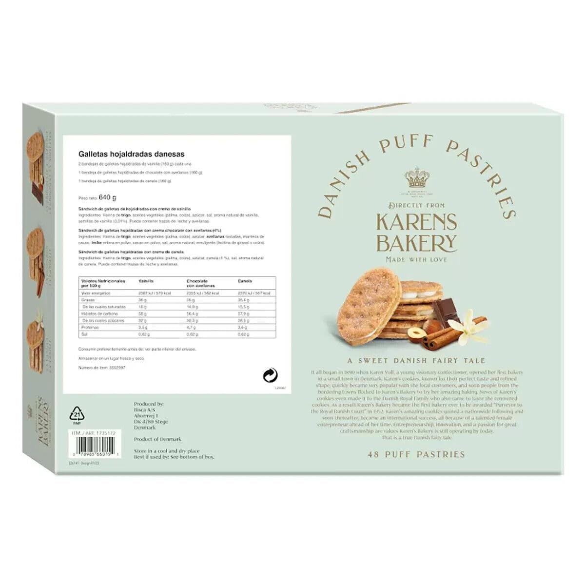 ESSENTIAL PRODUCTS Danish Puff Pastries Cookies, 96 Layers with Vanilla Crème Filling, 16.9 oz, 36 Count