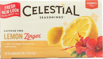 Celestial Seasonings Herbal Tea, Lemon Zinger, 20 Count (Pack Of 2)