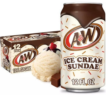A&W Ice Cream Sundae Soda - 12 Fl Oz Cans, 12 Pack