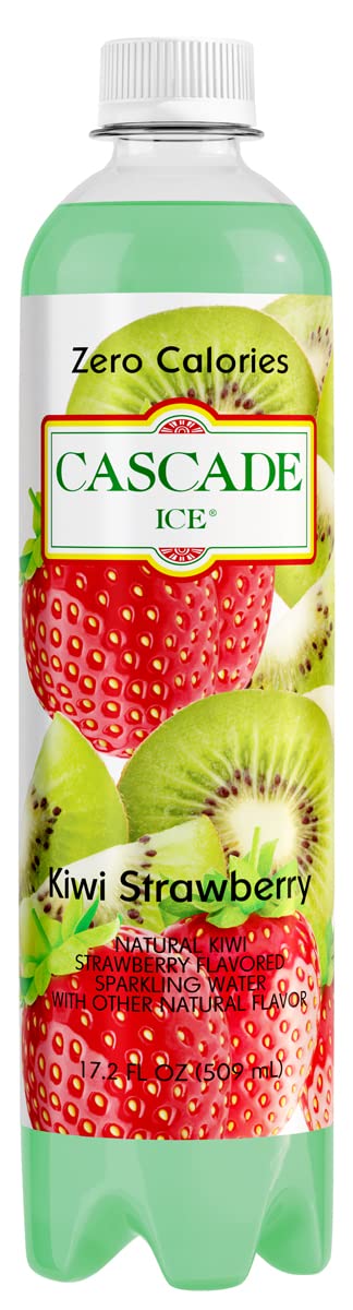 Cascade Ice Sparkling Water, Kiwi Strawberry, Zero Calorie, 17.2 Fl Oz, Pack of 12