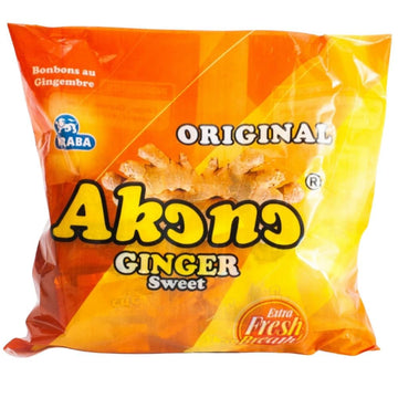 Akono Ginger Sweet/Candy/Hard Candy/Made from real ginger, 125g (Pack of 2)