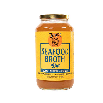 Seafood Broth by Zoup! Keto-Friendly, Gluten Free, Non-GMO - Great for Stock, Bouillon, Soup Base or in Gravy - 1-Pack (32 oz)
