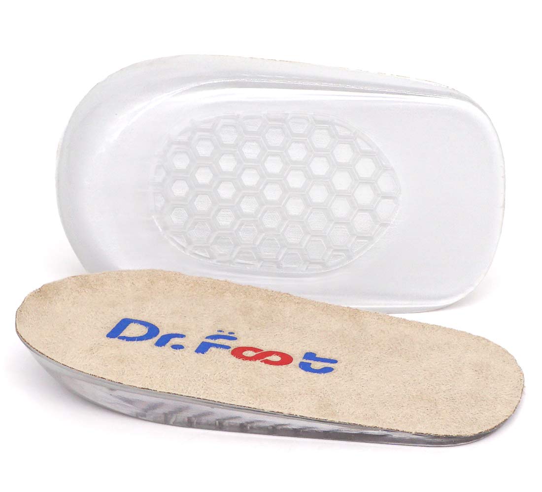 Dr.Foot Height Increase Insoles, Heel Cushion Inserts, Heel Lift Inserts For Leg Length Discrepancies (Small (0.5'' Height))