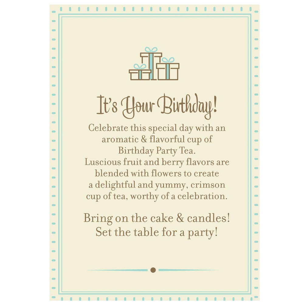 Harney & Sons Birthday Party, 30 Sachets Of Decaffeinated Black Tea
