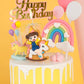 Rainbow Cake Topper, Rainbow Heart Cake Topper, Soft Pottery Cake Cupcake Topper Birthday Cake Decorations