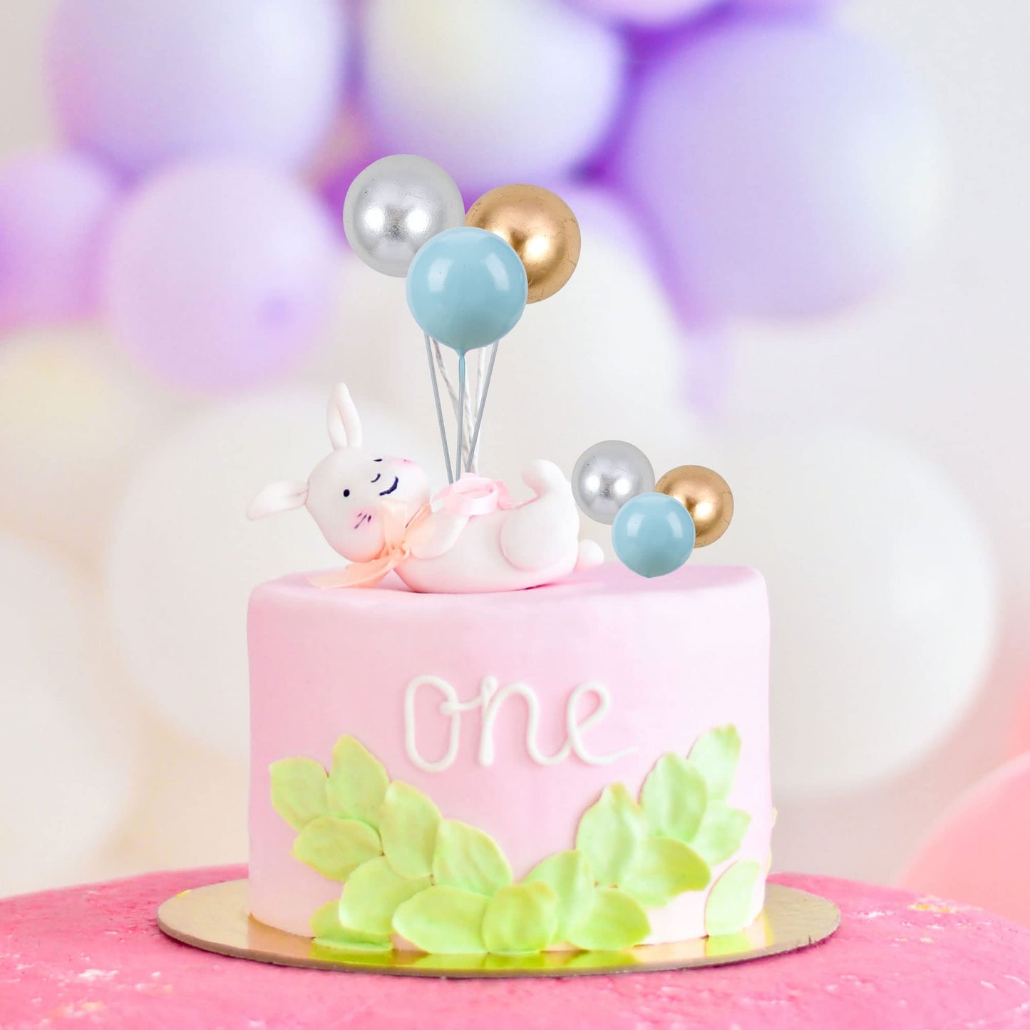 Gyufise 30Pcs Mini Balloon Cake Topper Foam Ball Cake Picks Decorations Faux Pearl Balls Diy Cake Topper Decoration For Baby Sho