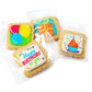 Happy Birthday Cookies 4 Pack Gift Basket For Kids Men Women | Decorated Sugar Cookie Gift Box | Individually Wrapped Party Favors Nut Free (Birthday, Standard Box)