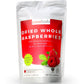 Powbab Dried Raspberries Whole - 100% Usa Grown Organic Raspberries. No Sugar Added, No Oil, No Juice Concentrate. Unsweetened Dehydrated Fruit. Not Freeze Dried, Frozen Or Fresh. For Baking (3 Oz)