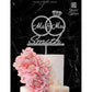 Personalized Bride And Groom Wedding Cake Topper With Customized Last Name For Mr Mrs (Silver Glitter)