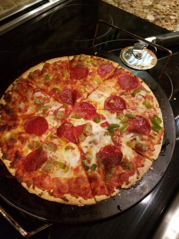 Jack'S Original Thin Supreme Pizza - Sausage And Pepperoni, Made With Pork, Chicken And Beef - 100% Real Wisconsin Cheese - 8 Pa