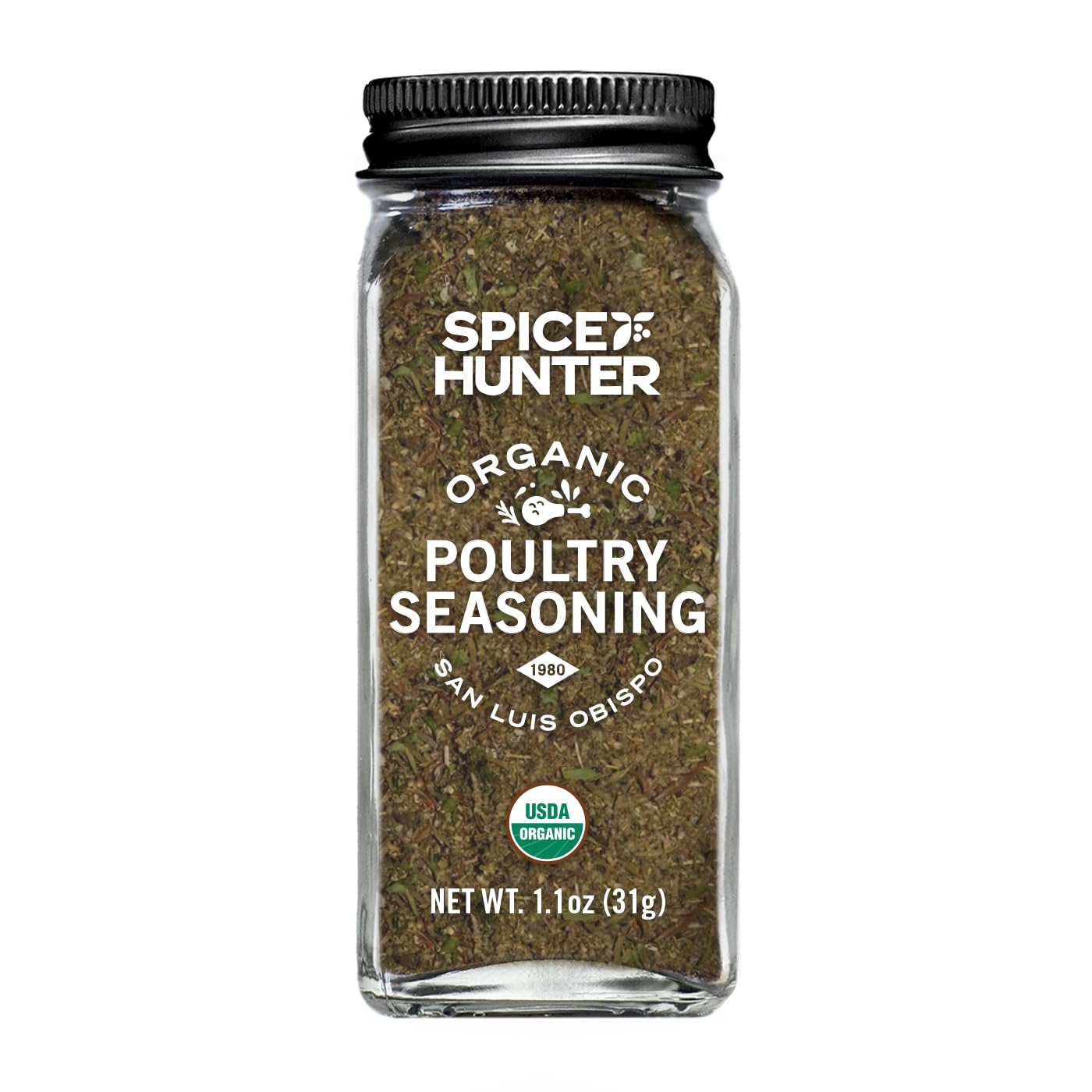 The Spice Hunter Poultry Seasoning, Organic, 1.1-Ounce Jar